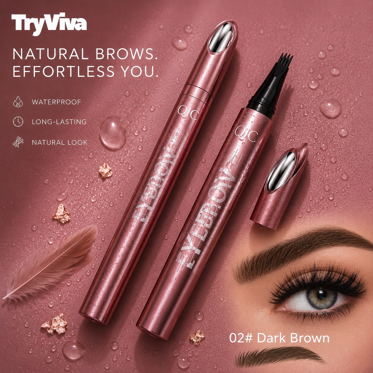 4 Tip Micro-Fork Brow Pen | Natural Hair Like Strokes
