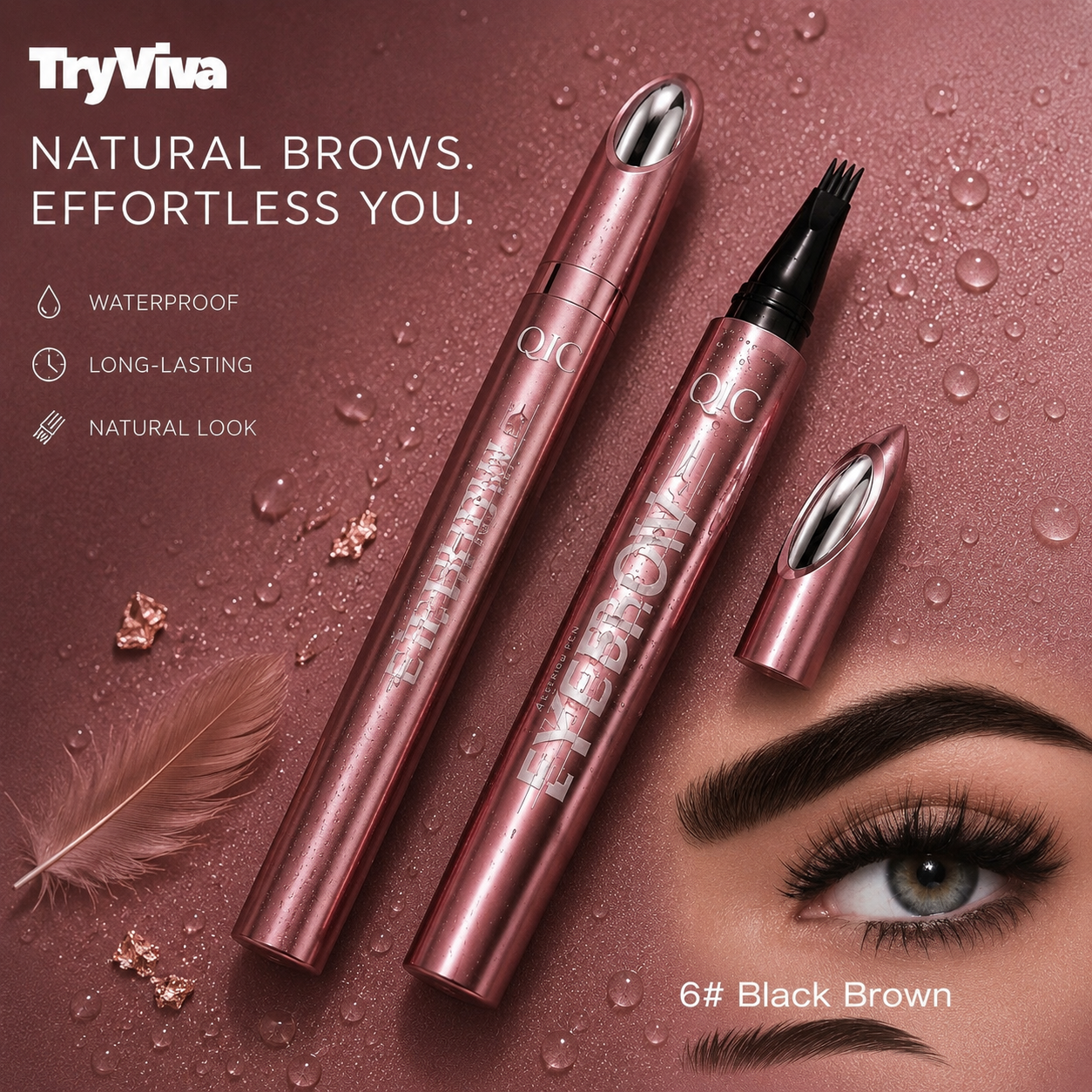 4 Tip Micro-Fork Brow Pen | Natural Hair Like Strokes