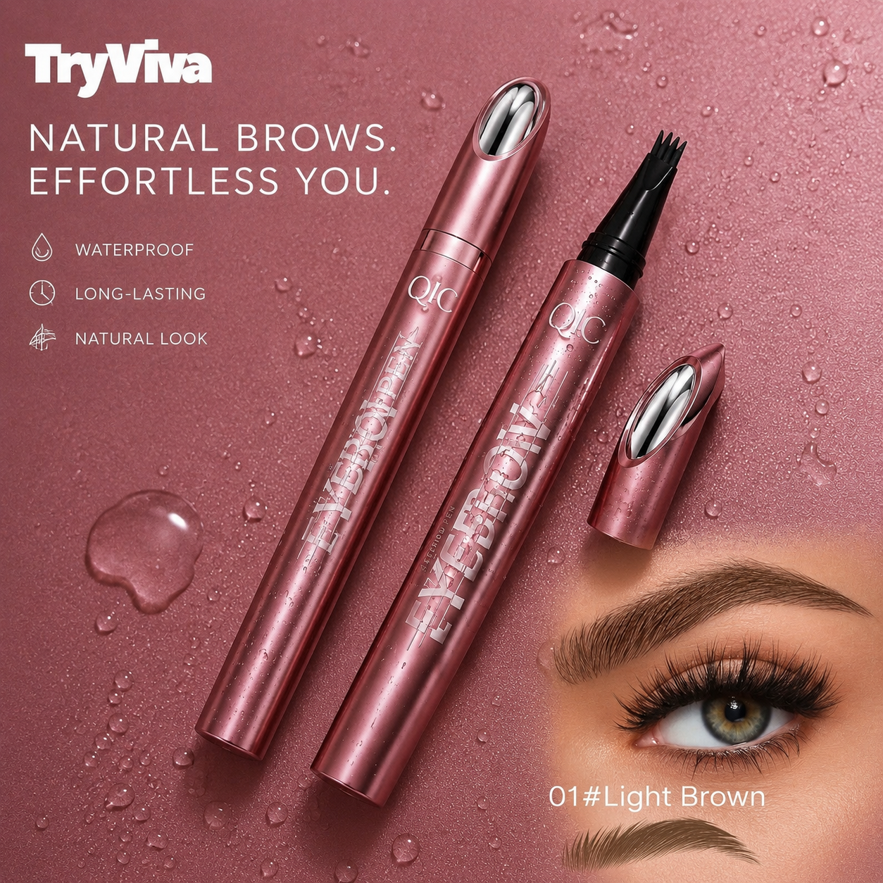 4 Tip Micro-Fork Brow Pen | Natural Hair Like Strokes